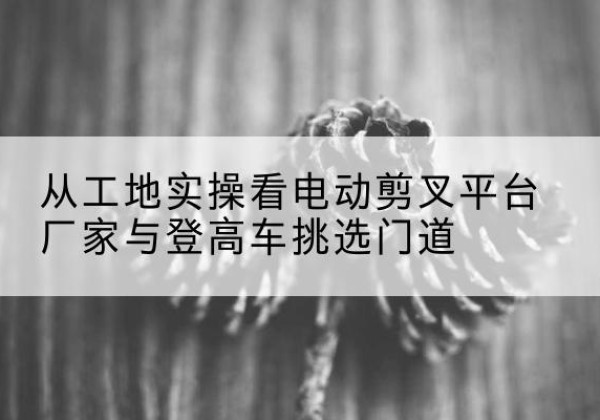 桑日电动剪叉升降平台厂家-从工地实操看电动剪叉平台厂家与登高车挑选门道